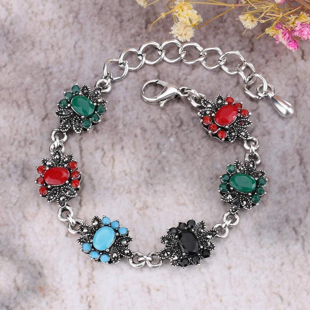 Женский винтажный браслет Kinel с цветами из кристаллов|bangles for women|bohemian braceletbracelet
