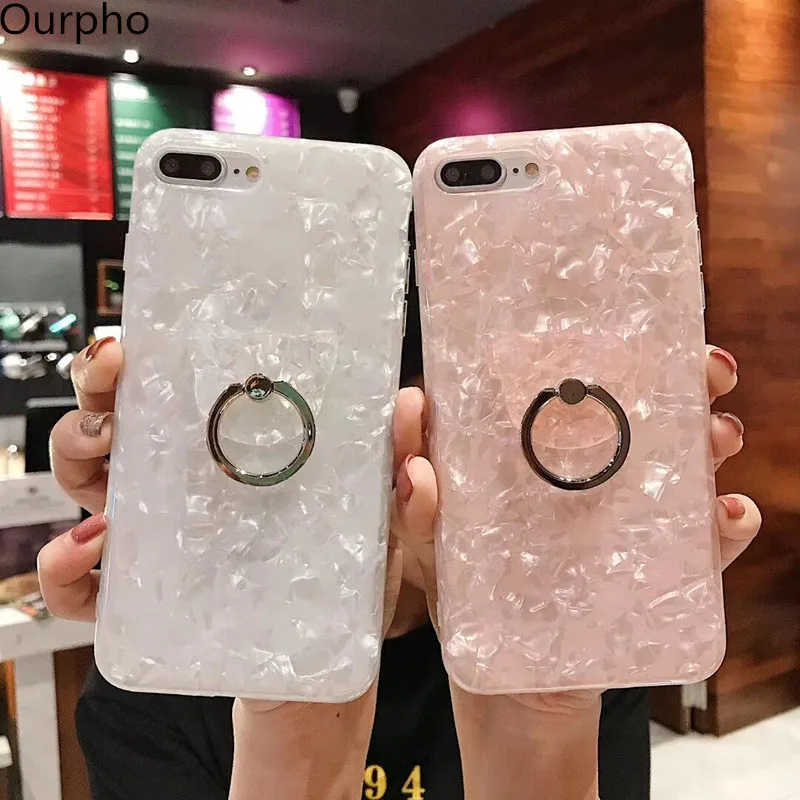 Ourpho Shelly чехол для iPhone X XR XS MAX fashion trend ring frame 6 6s 7 8 plus | Мобильные телефоны и