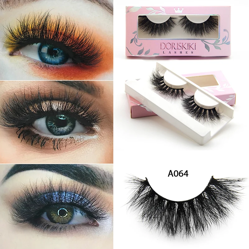 A064 3D норки ресницы V образный крест крылатые lashes Макияж глаза кошки Поддельные