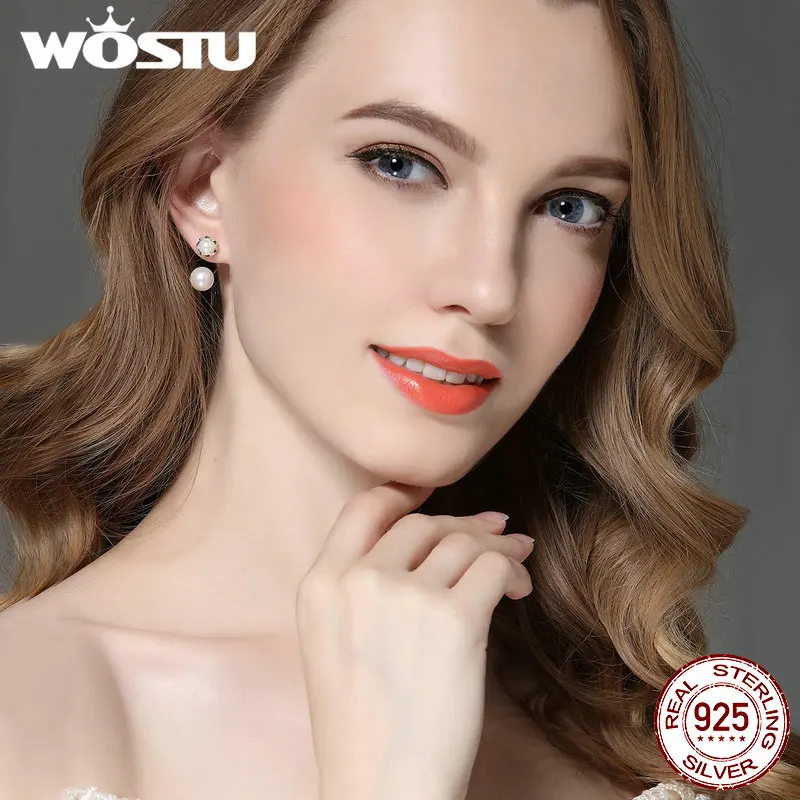 Серьги капельки из серебра 925 пробы с имитацией жемчуга для женщин роскошные