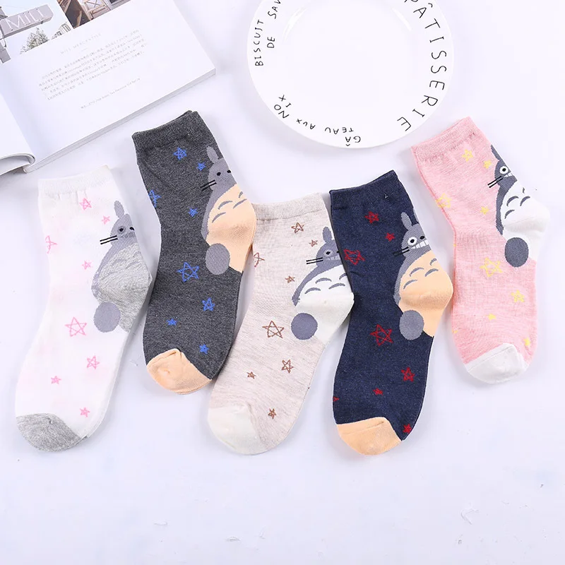 Мой сосед Тоторо Хаяо Миядзаки Для женщин носки Kawaii милые хлопковые с рисунком