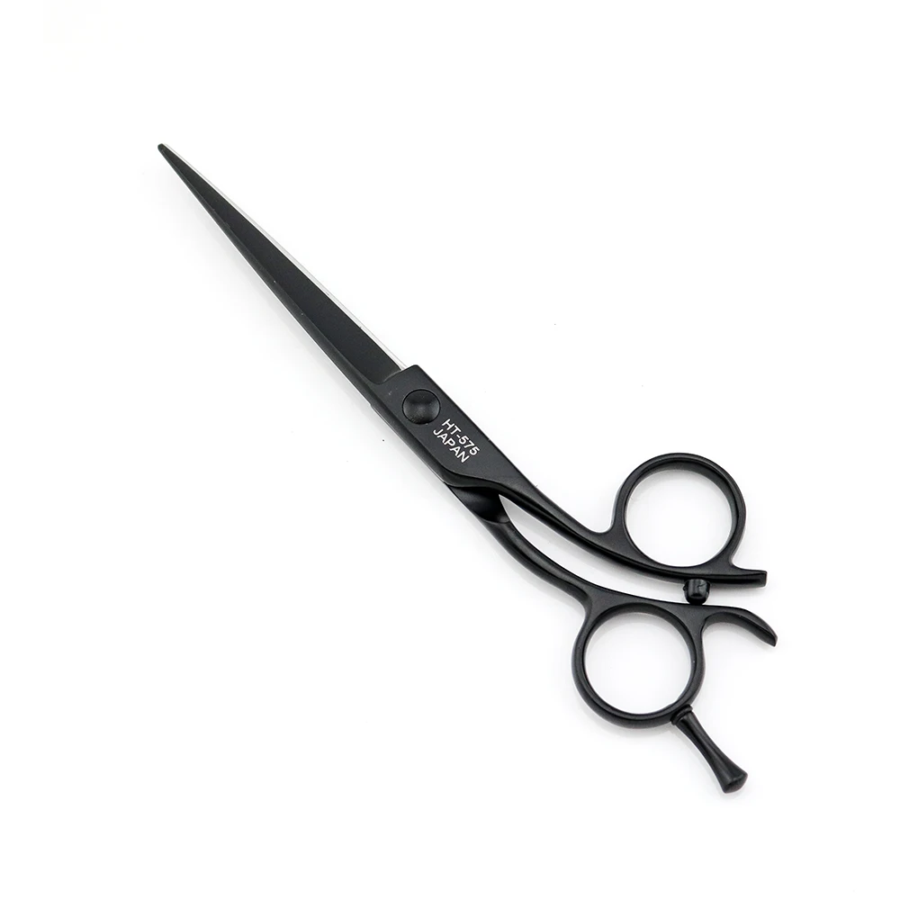 Ножницы для волос 6 дюймов Черные ножницы Z зубцы лезвие бритвы Сгибаемая ручка FT1