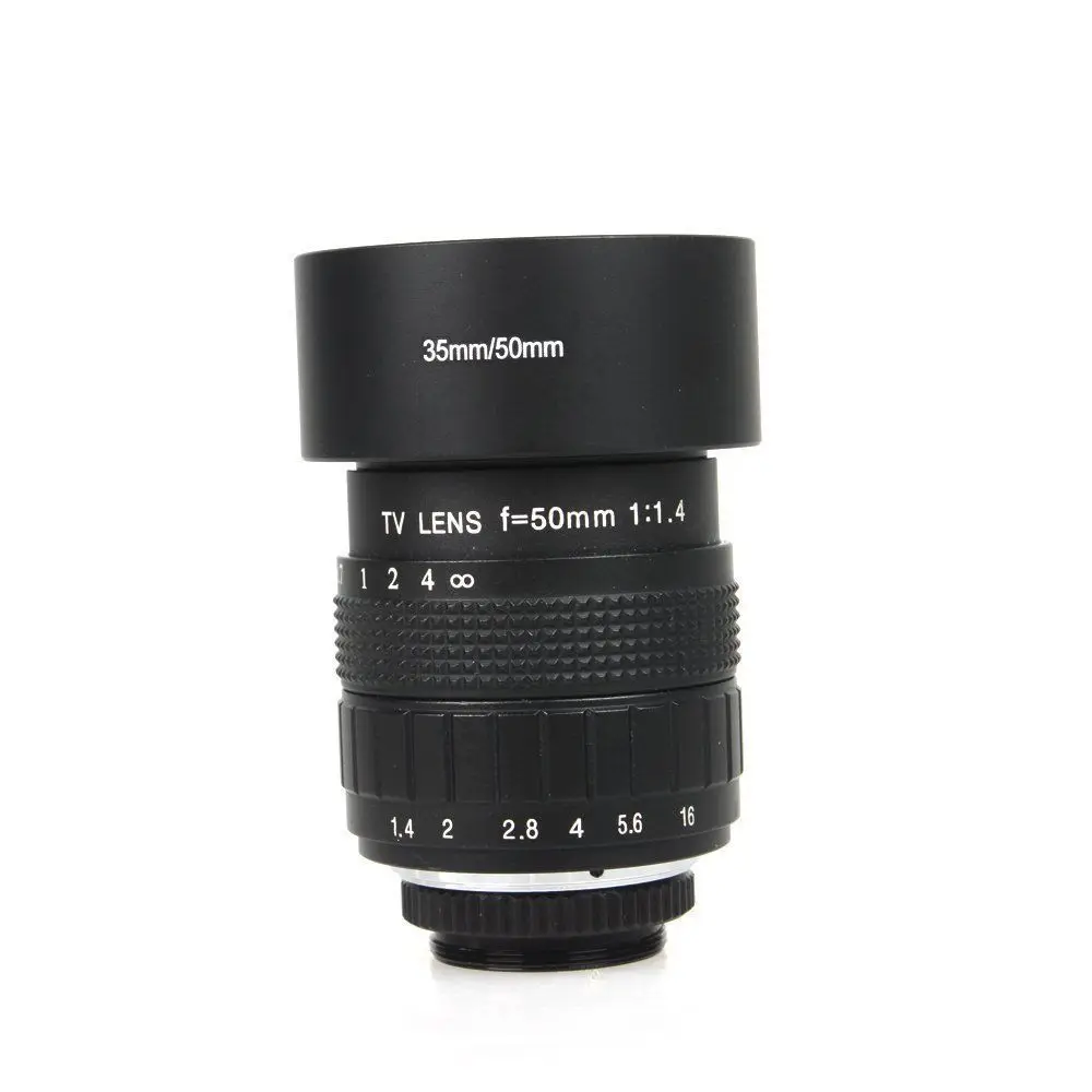 FUJIAN 50 мм f/1 4 C крепление CCTV f1.4 объектив + бленда объектива макрокольцо для Nikon AW1 S2 J4