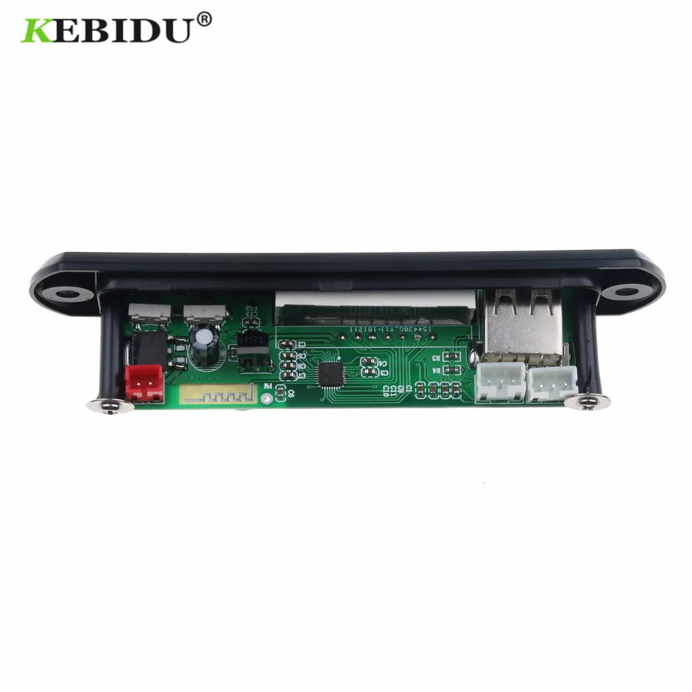 KEBIDU 5 в 12 В Bluetooth MP3 WMA FM AUX декодер плата аудио модуль TF радио автомобильный динамик