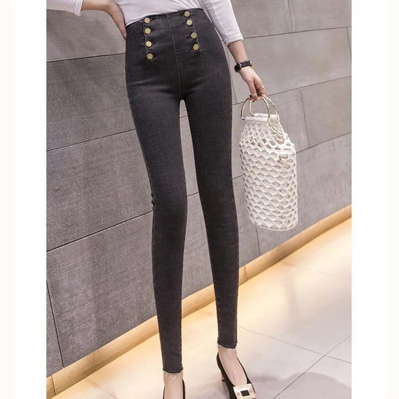JUJULAND 2019 Jeans Female Denim Pants Black Color Donna Stretch Bottoms Feminino Skinny For Women Trousers1921 |