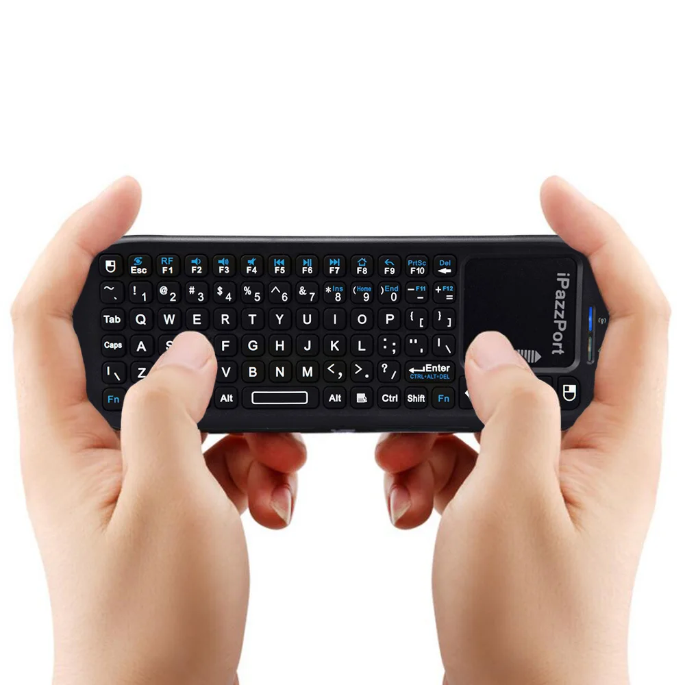 Мини беспроводная клавиатура 2,4G RF QWERTY клавиатура с сенсорной панелью Air mouse USB игровая клавиатура для Android tv Box Tablet PC