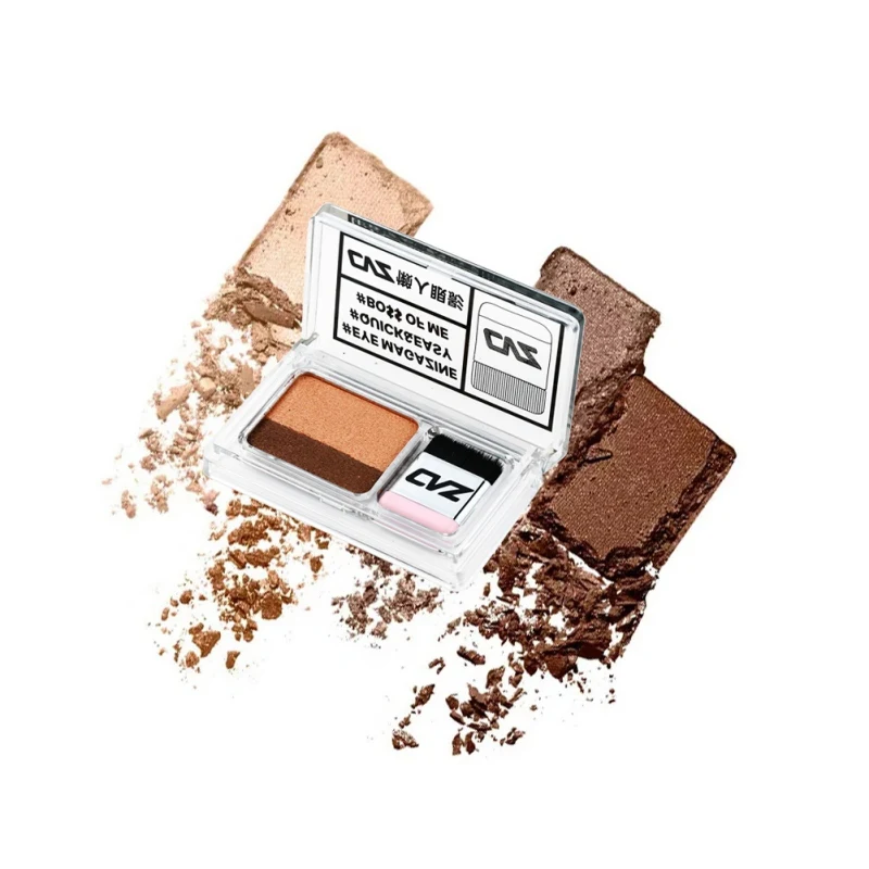 Ленивый тени для век двухцветные градиент Палетка макияжа Кисти Набор