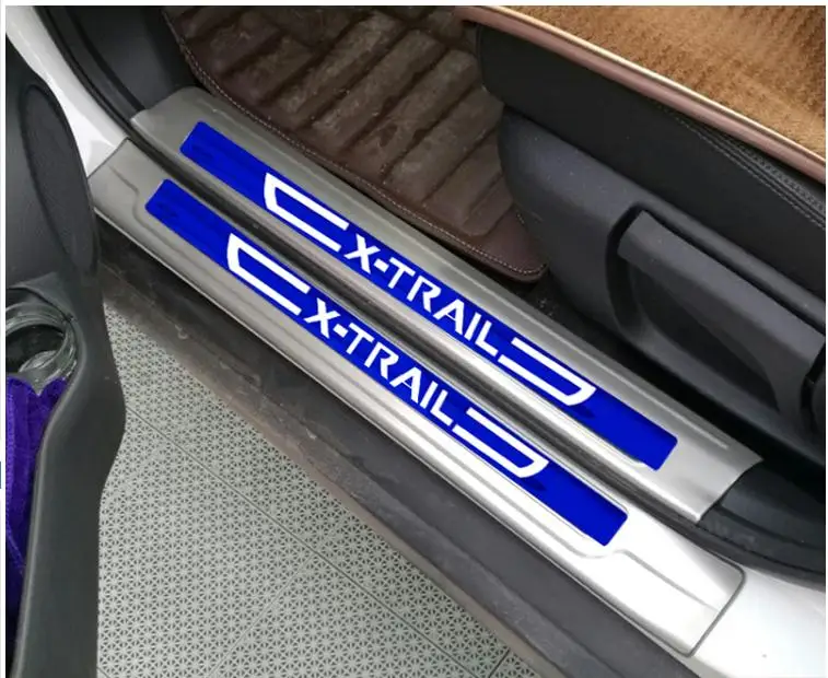 Stainless Steel Scuff Door Sill Plate for 2014-2018 Nissan X Trail-X Trail XTrail T32 Welch Car Pedal Style Trim Acessories | Автомобили и