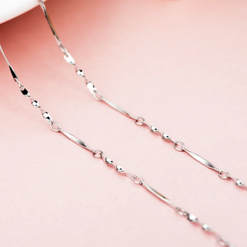 Женская цепочка из серебра 925 пробы ожерелье Кореи ювелирные изделия
