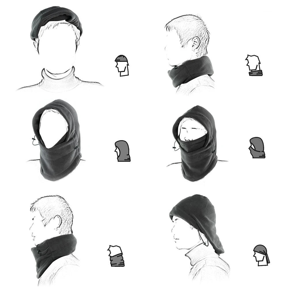 Зимняя флисовая балаклава для мотоцикла лыжного спорта | Автомобили и мотоциклы