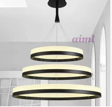 

LED Acrylic 2 Lights Circular droplight sitting room Fashion and contracted Dining-room bedroom study lamp project lamp