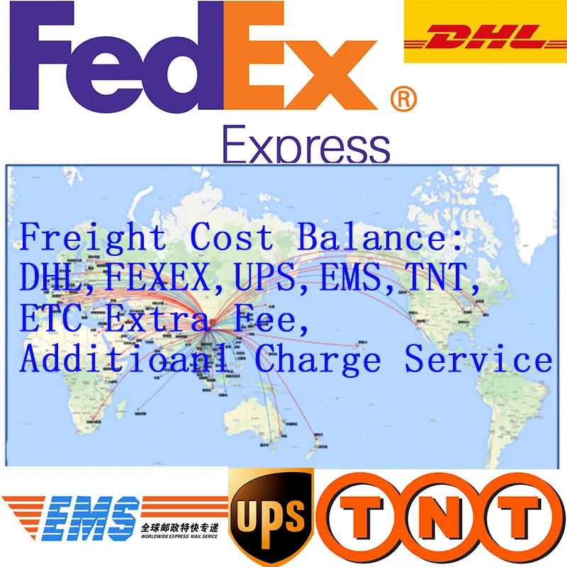 Дополнительно взимается плата за баланс EMS DHL FedEx UPS и т. Д. Отгрузки или услугой. За