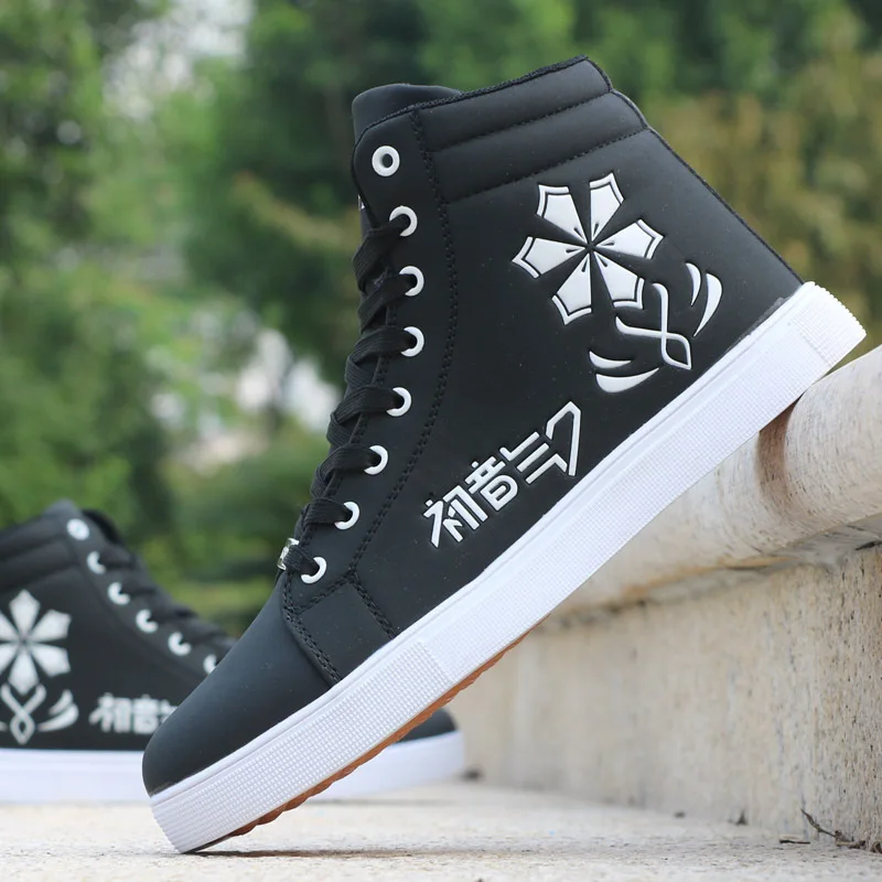 Мужские ботинки из искусственной кожи Теплые ботильоны с высоким берцем