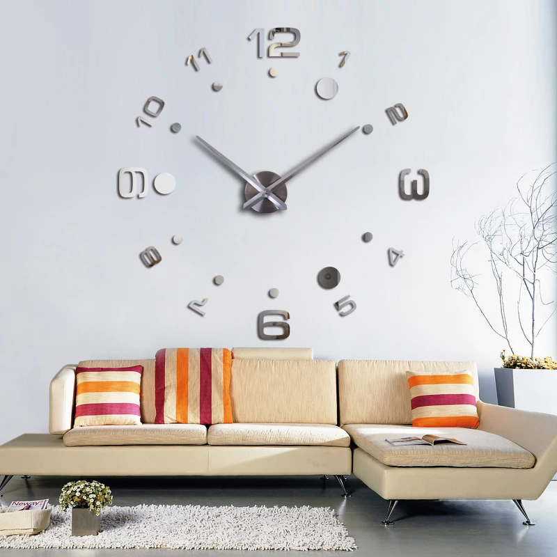 2019 New Vintage Wall Clock Modern Design Large Diy Acrylic Clocks Horloge Murale Quartz Watch 3d Stickers Brief Living Room|watch heart rate