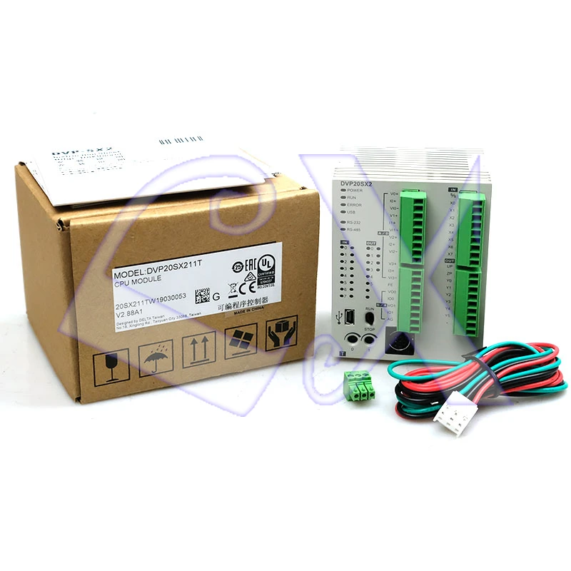 Оригинальный Delta DVP20SX211T PLC 24VDC 8(4AI) 6(2AO) транзистор (NPN) выходной модуль аналоговый в