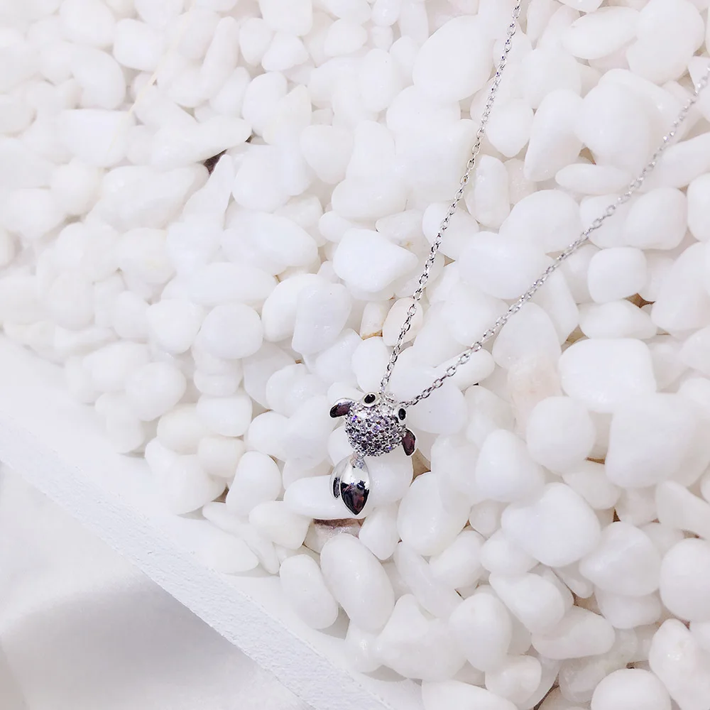 YUN RUO Cubic Zirconia Stone Goldfish Pendant Necklace Rose Gold Silver Color Fashion Jewelry Birthday Gift Woman Drop Shipping | Украшения