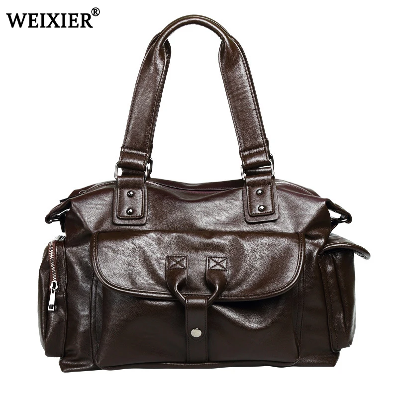 

New Fashion Men's Travel Bags Brand luggage suitcase duffel bag Large Capacity Bags casual High-capacity PU leather handbag
