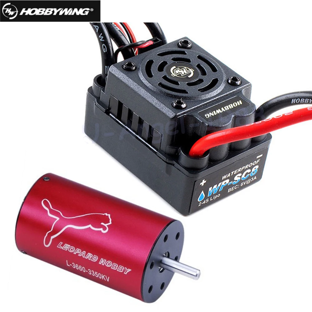 Hobbywing EZRUN водонепроницаемый WP SC8 120A бесщеточный ESC + Leopard 4 полюсный LBP 3660 3800KV