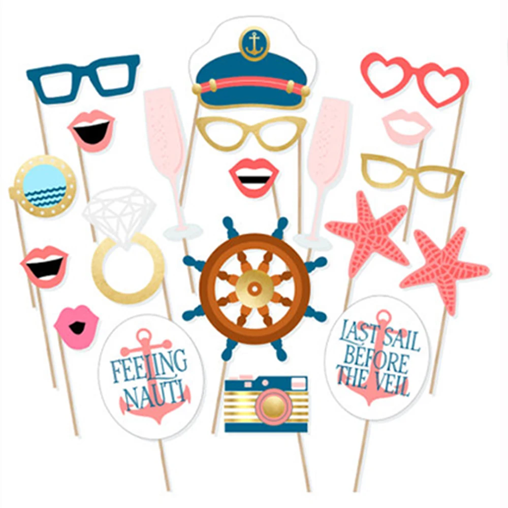 20 шт./компл. морские Тематические Свадебные украшения сделай сам маска капитана