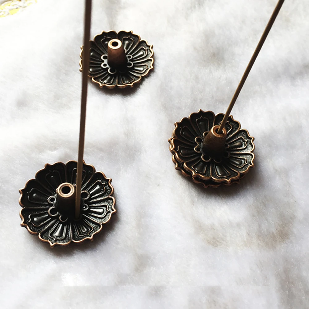 9 отверстий конусная горелка пластина держатель ладана медь кадильница сиденье