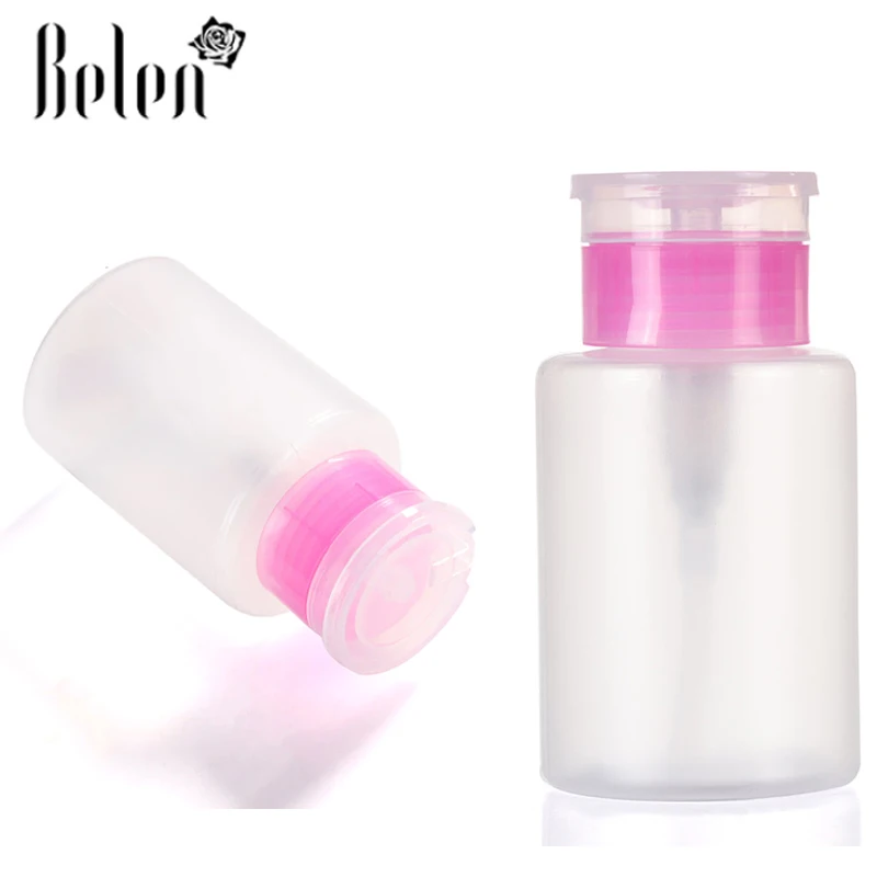 Belen 150ML Pink Empty Dispenser Pump Nail Art Polish Liquid Alcohol Remover Cleaner Bottle Makeup Equipment Tool | Красота и