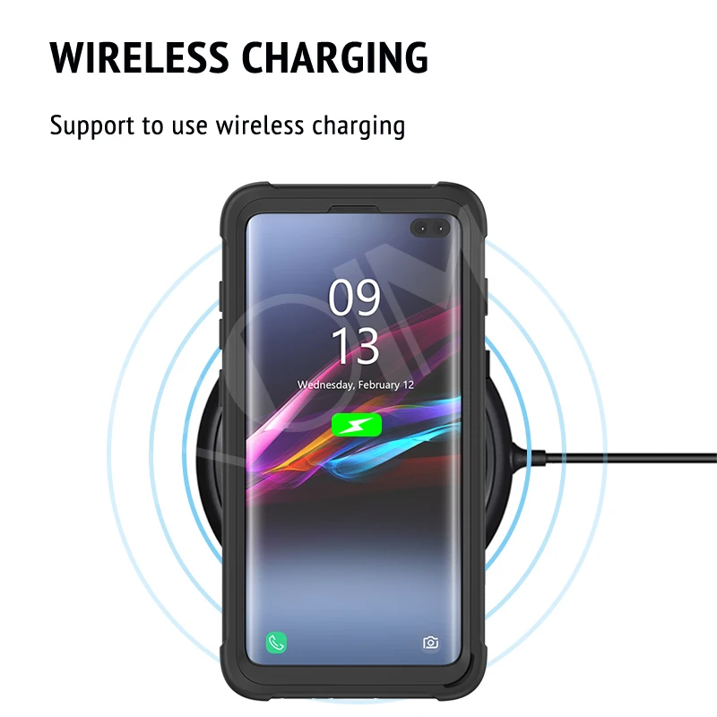 Полноразмерный прочный прозрачный чехол Бампер для Samsung Galaxy S10 Plus S10e с встроенной