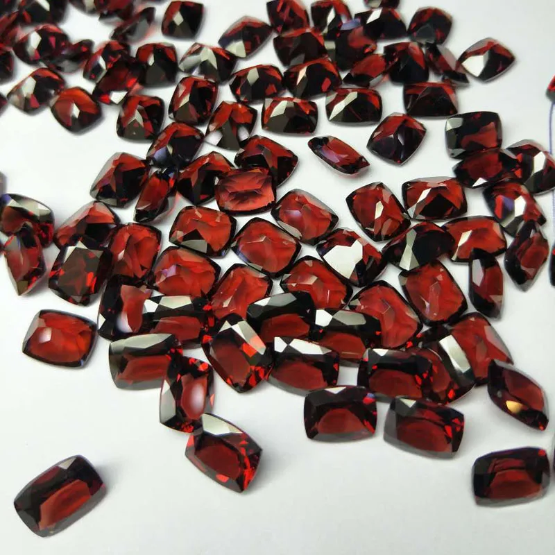 Tbj натуральный с гранатом Мозамбик cushion7 * 9 мм ard 2.53ct для 925 серебро крепление