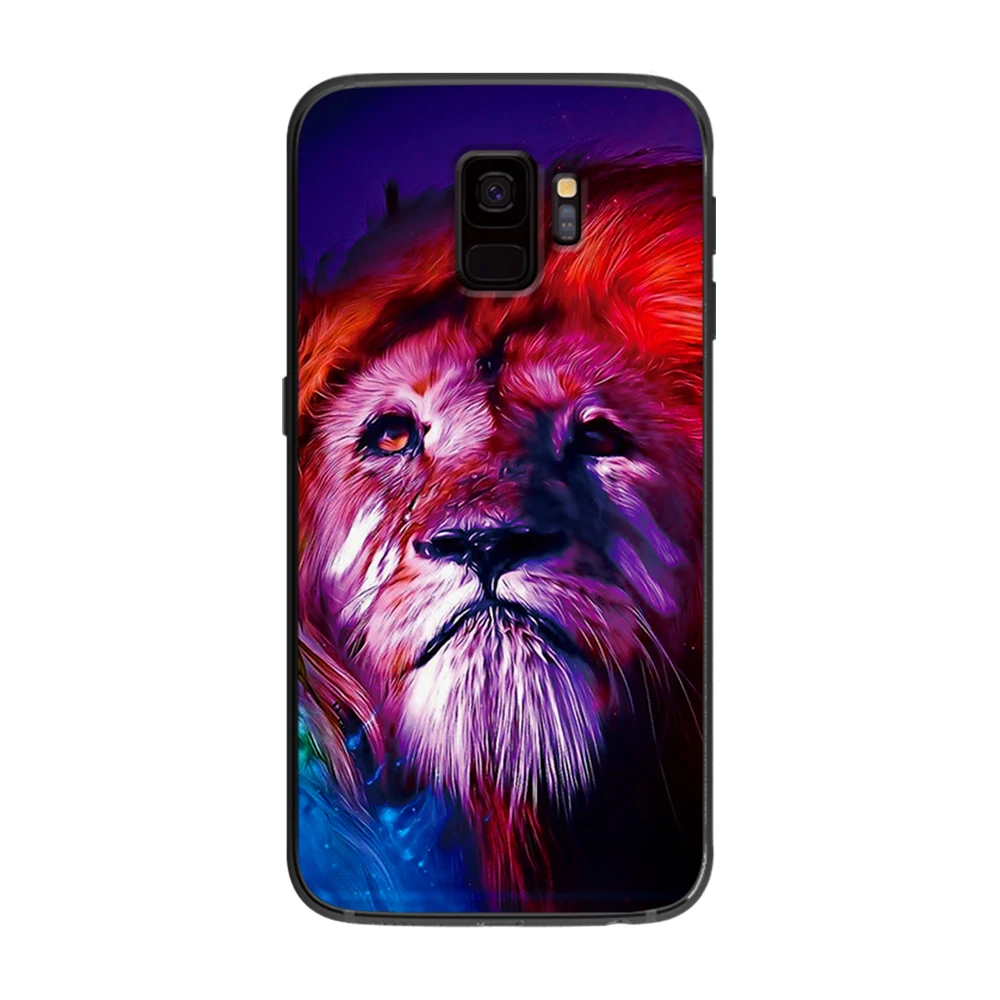 Мягкий чехол для телефона с рисунком радуги волка Samsung Galaxy S6 S7 S8 S9 S10e Plus Note 8 9 |