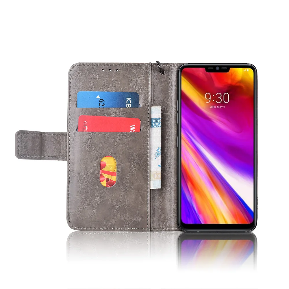 Кожаный чехол-книжка с ремешком для LG G7 + Plus ThinQ Fundas 100% | Мобильные телефоны и