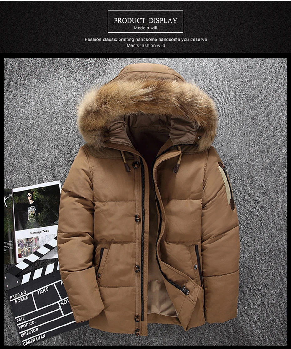 Holyrising doudoune hiver homme, мужское зимнее пальто, abrigos para hombre, мужская верхняя одежда с капюшоном и меховым воротником, пуховики 18538-5