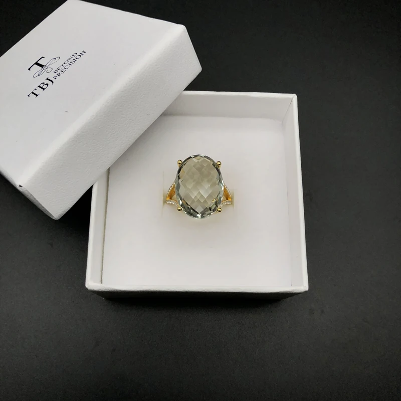 Серебро 925 пробы, большое зеленое кольцо с аметистом, натуральный драгоценный камень хорошего цвета, специальное украшение, Ювелирное Украшение, Подарок на годовщину для женщин