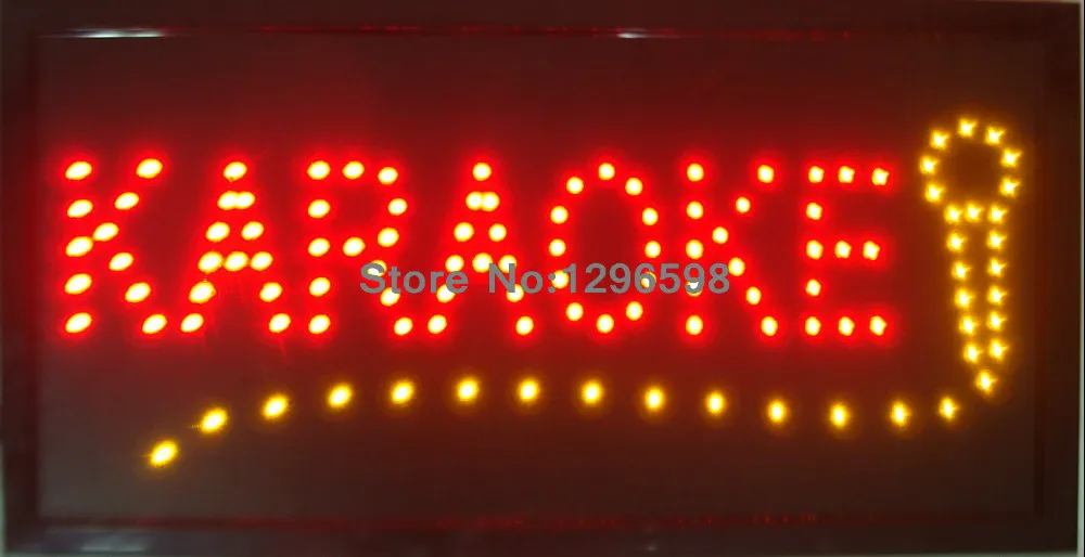

CHENXI Led karaoke sign new coming 10X19 inch indoor Ultra Bright flashing customed karaoke store Led sign