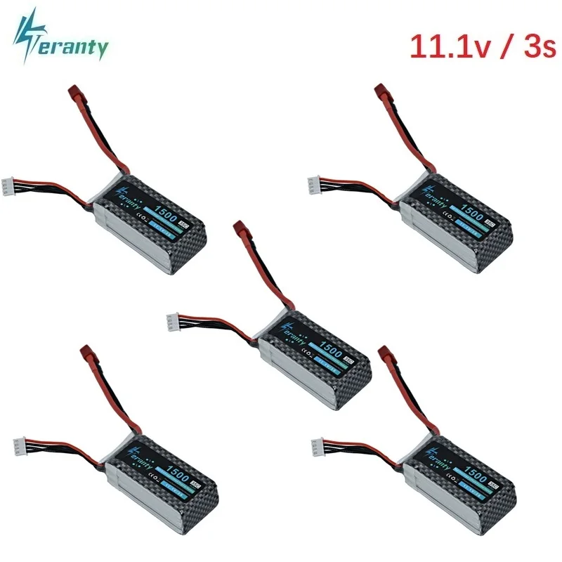 5 шт./компл. 3S 11 1 v 1500mAh 35C LiPo батарея T/XT60/JST/EC3 Разъем для RC