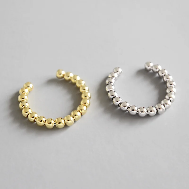 THIN 3MM Authentic 925 Sterling Silver Fine Jewelry Lucky Beads Ring C-YH209 | Украшения и аксессуары