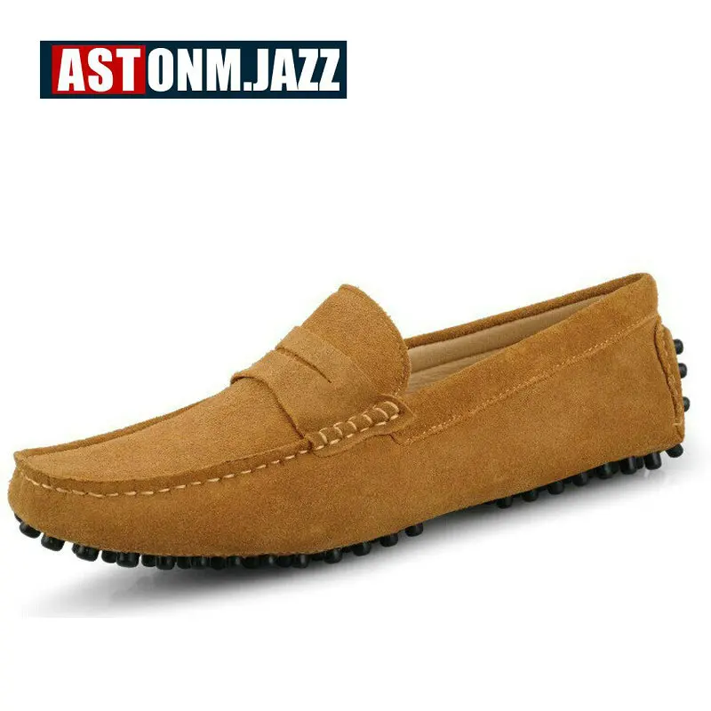 2017 мужские замшевые кожаные туфли для вождения водонепроницаемые Мокасины без