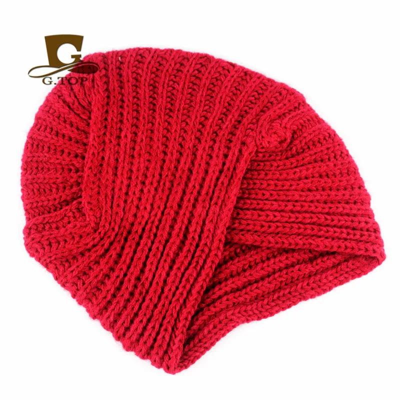 

Winter Warm Knitted Turban for Women Muslim Head Wrap Headband India Ladies Head Wear Hat Hair Accessories