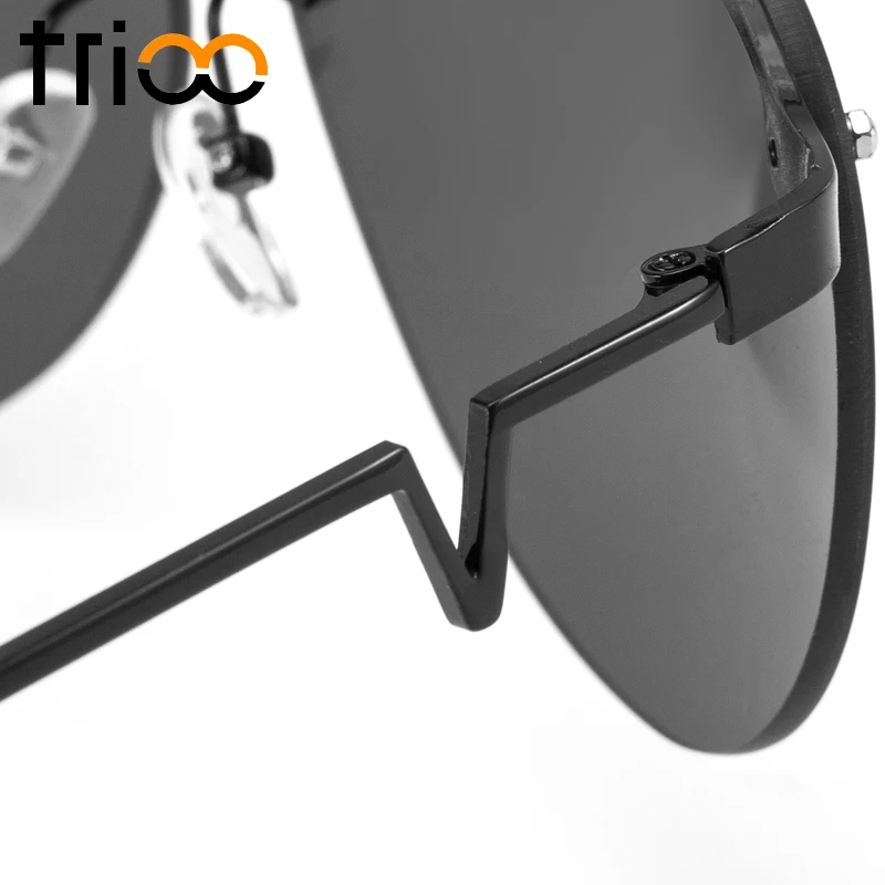 Мужские солнцезащитные очки без оправы TRIOO уникальные дизайнерские с