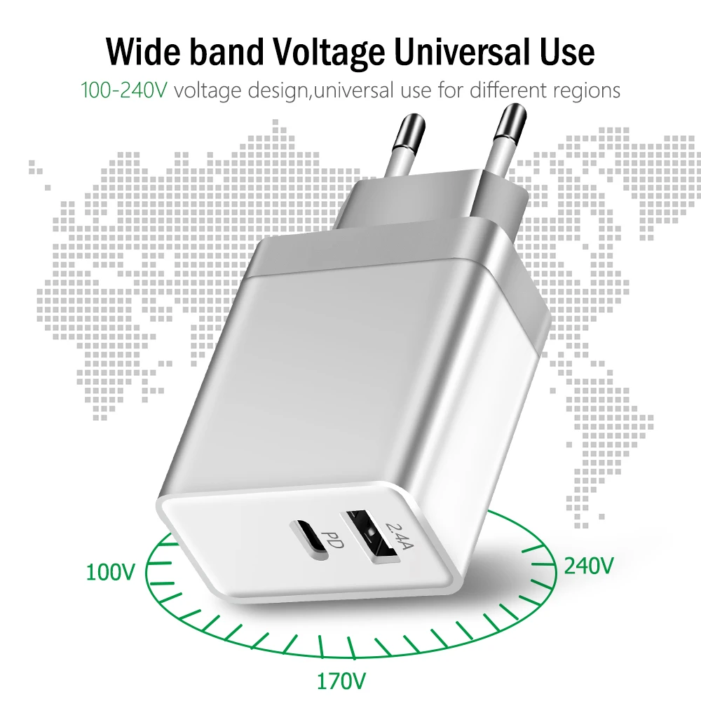 USB PD Type-C Wall Charger Power Adapter with Delivery for Apple MacBook/iPhone X/8 Plus Xiaomi USB-C | Мобильные телефоны и