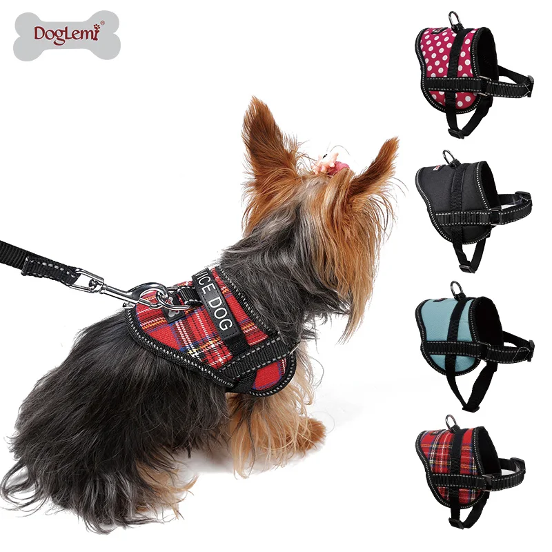 Cute Dogs collars and vest harnesses chest with leash set pets shop reflective dog accessories arnes perro mascotas acessorios
