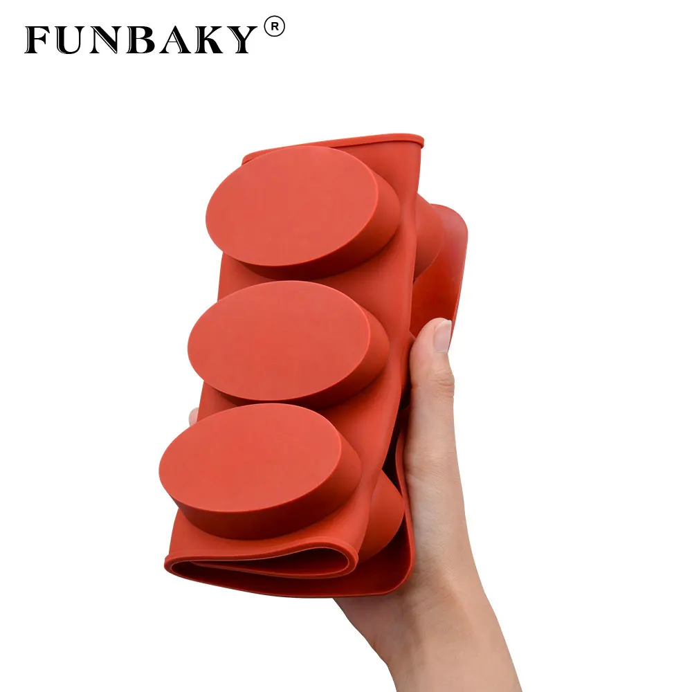 FUNBAKY 9 полости 3D овальной формы силиконовая форма для мыла самостоятельного