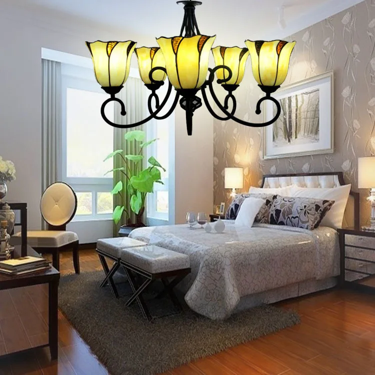 Restaurant lamp chandelier crystal living room Tiffany pendant |