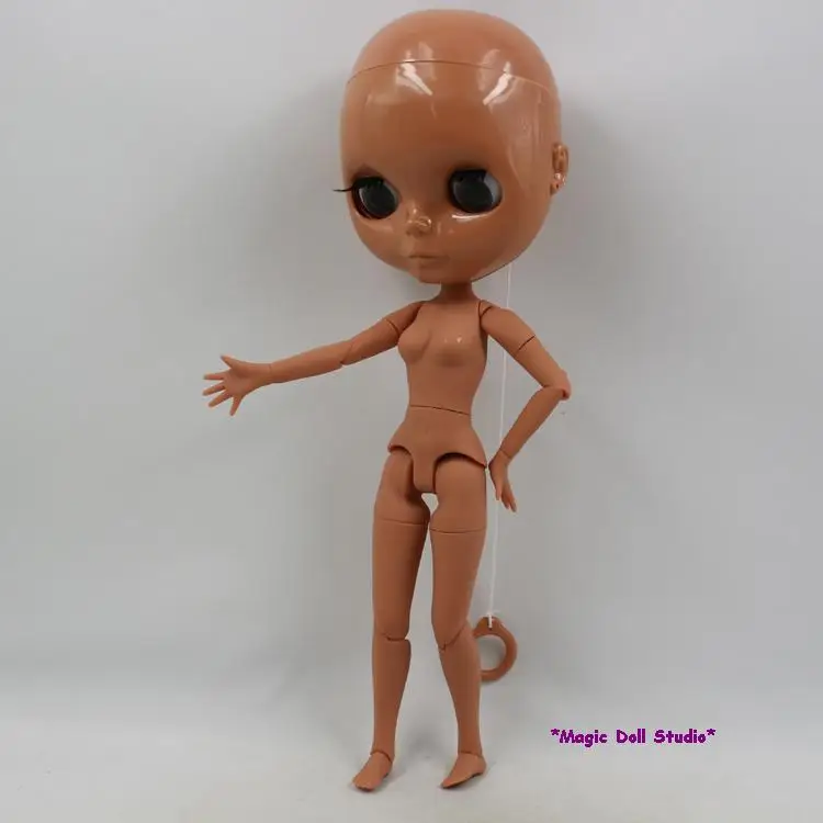 [NBL016] Бесплатная доставка кукла телесного цвета # Bald голова с BJD тело черная кожа