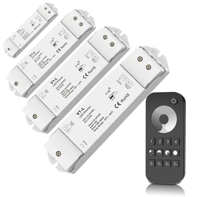 Новый выключатели со светодиодным индикатором 12V/24V 15A Выход приемник V1-L 4 зоны RT6