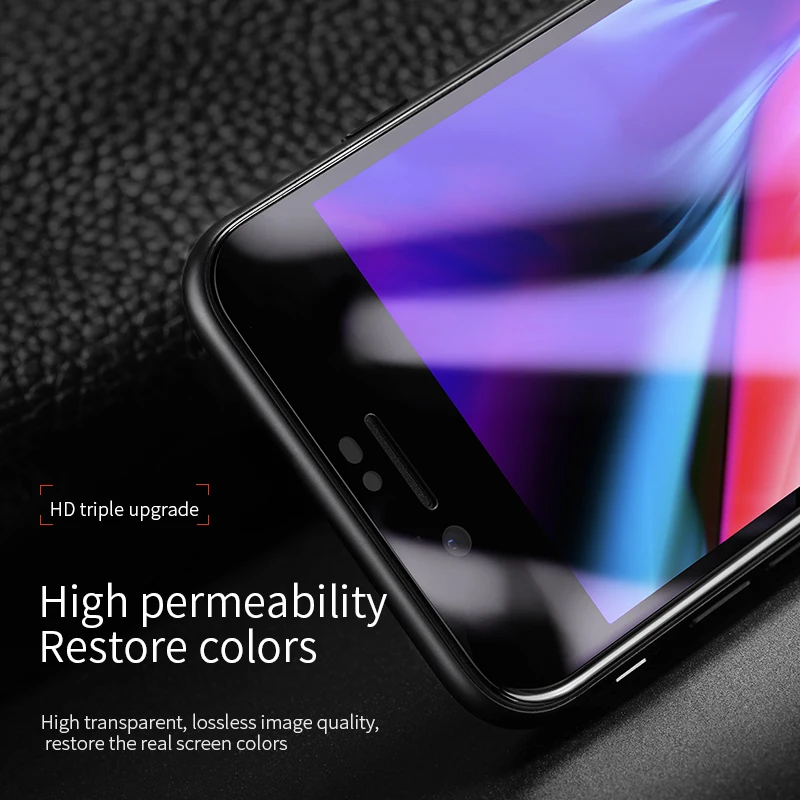 Оригинал Hoco для iPhone 7 & PLUS Прозрачный и Синий Blu Ray Закаленное Защитное Стекло