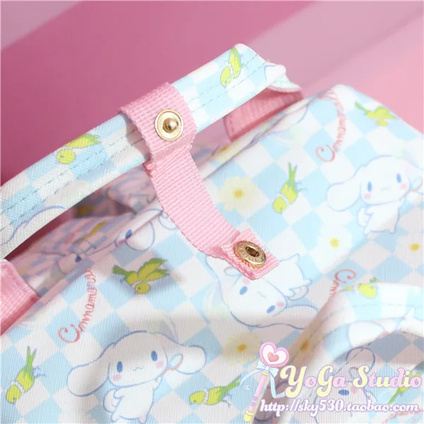 Милый мультяшный настоящий рюкзак Cinnamoroll с собачкой, школьный рюкзак для начальной школы, сумки для девочек-подростков, женская школьная сумка на плечо, дорожная сумка