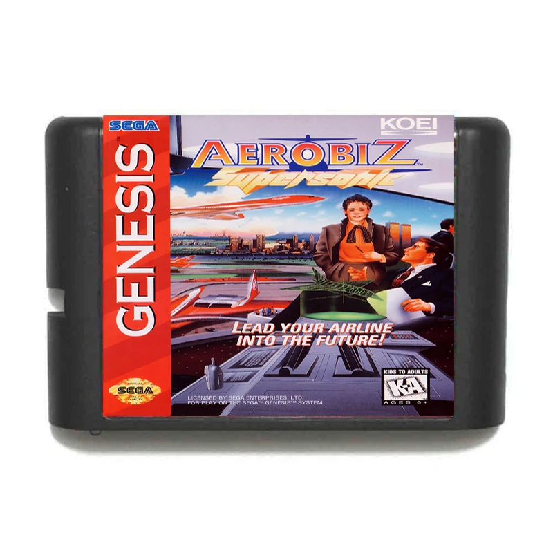 

Aerobiz Supersonic 16 bit MD Game Card For Sega Mega Drive For Genesis