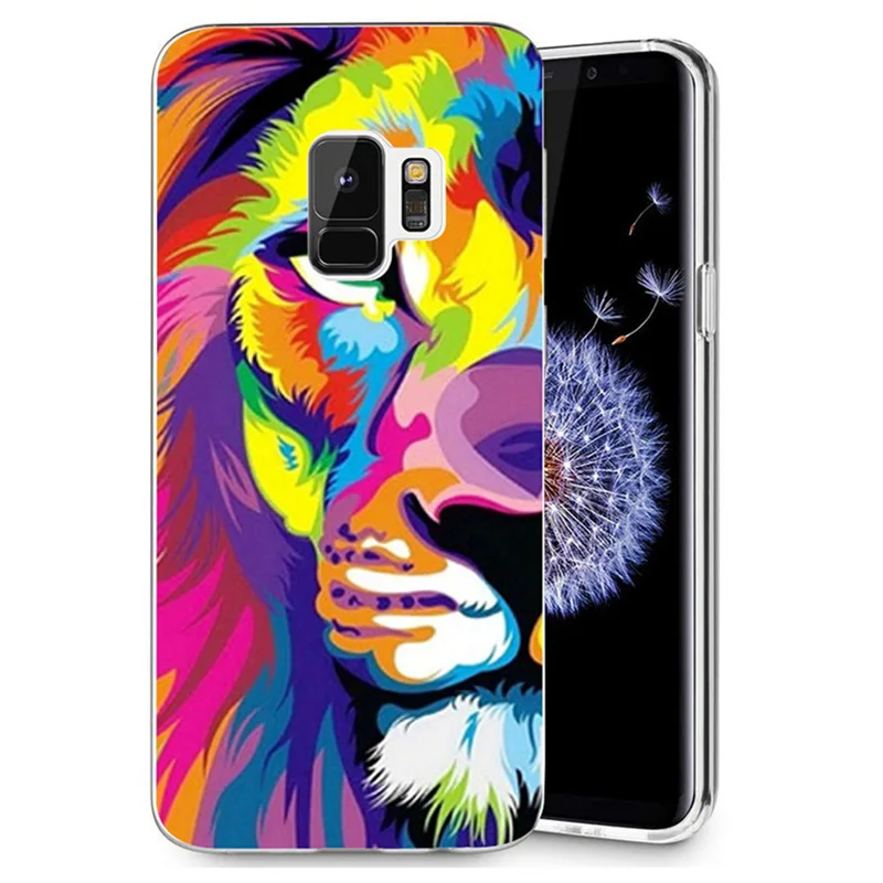 Case For Samsung Galaxy S9 S9Plus S8 Plus S7 edge Note 8 J500 J530F J720 A3 A5 2016 2017 TPU Soft Lion Tiger Painted E043 |