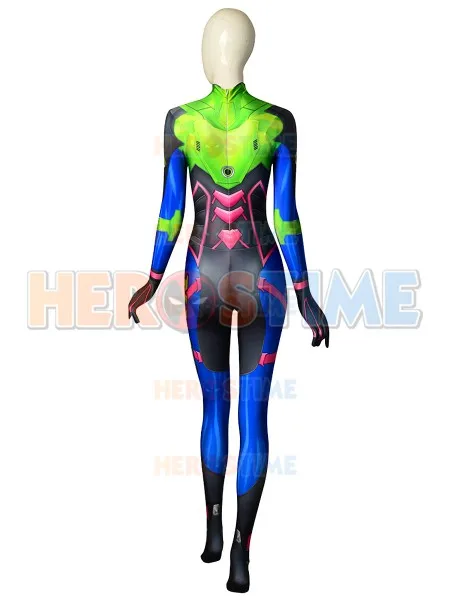 NANO MECH D.Va Skin Косплей Костюм с 3D принтом косплей игры спандекс D V.A Nano костюмы на