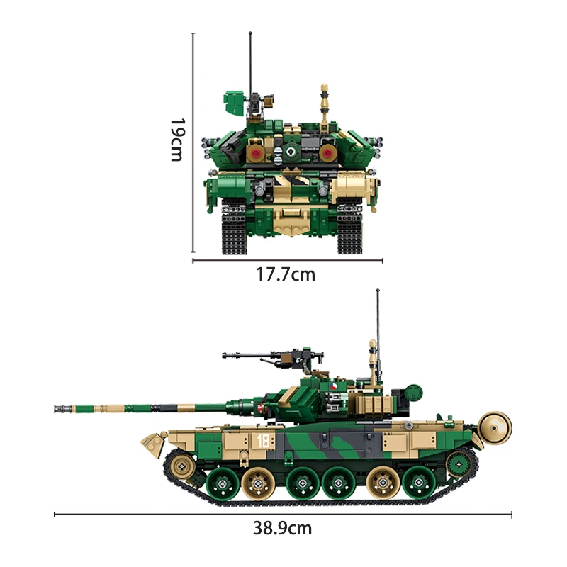 1773 шт. 632005 военный T 90 основной боевой танк с SWAT Minifigure модельные наборы