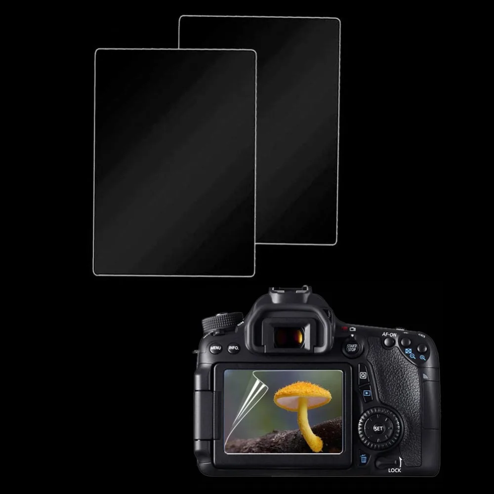 2 x защитная пленка Камера Экран протектор объектива Цифрового Фотоаппарата Canon 7D